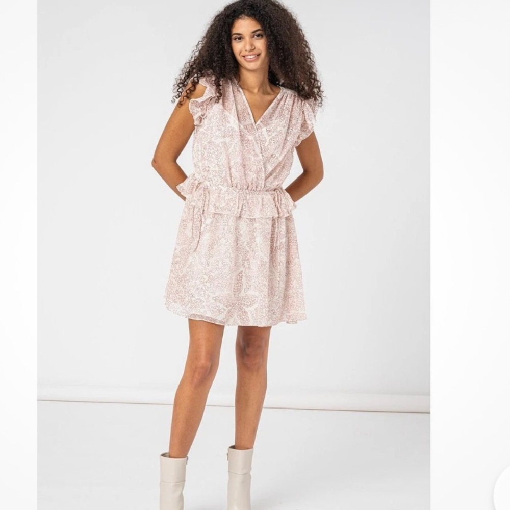 Ted Baker Evelyna GGT printed textured mini dress size 3 Medium